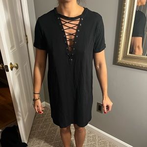 Black dress with ties